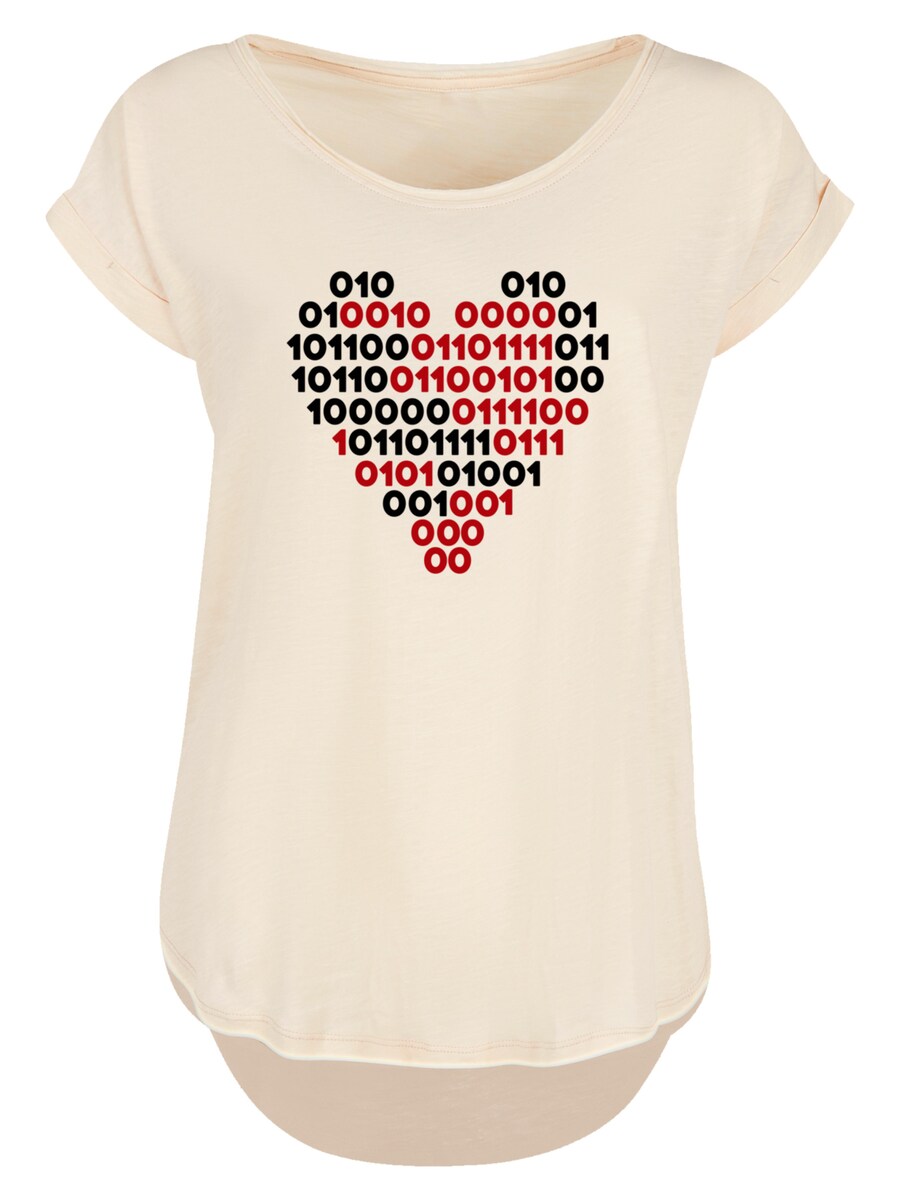 

Рубашка F4NT4STIC I love you 01001001 Binary Code Herz Valentinstag, песочный