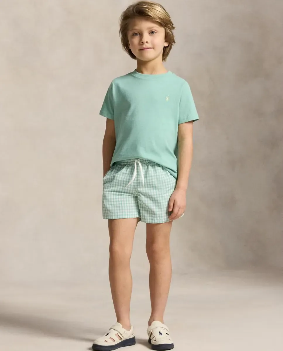 Детская футболка из трикотажного хлопка Polo Ralph Lauren, бирюзовый — фото 2