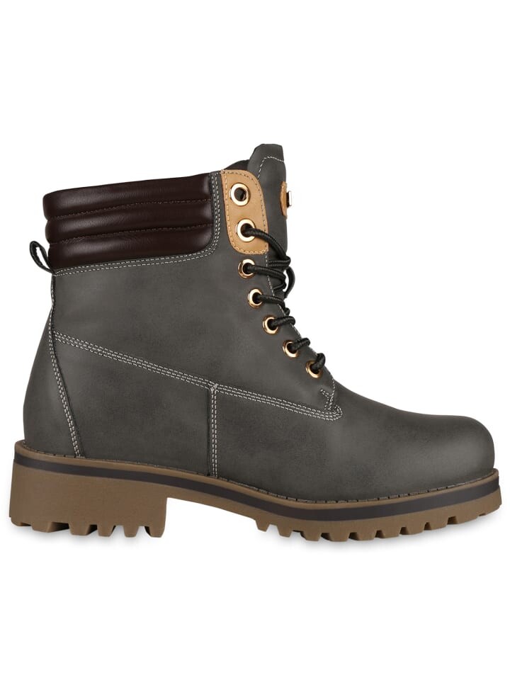 Ботильоны VAN HILL Worker Boots Grace, серый — фото 3
