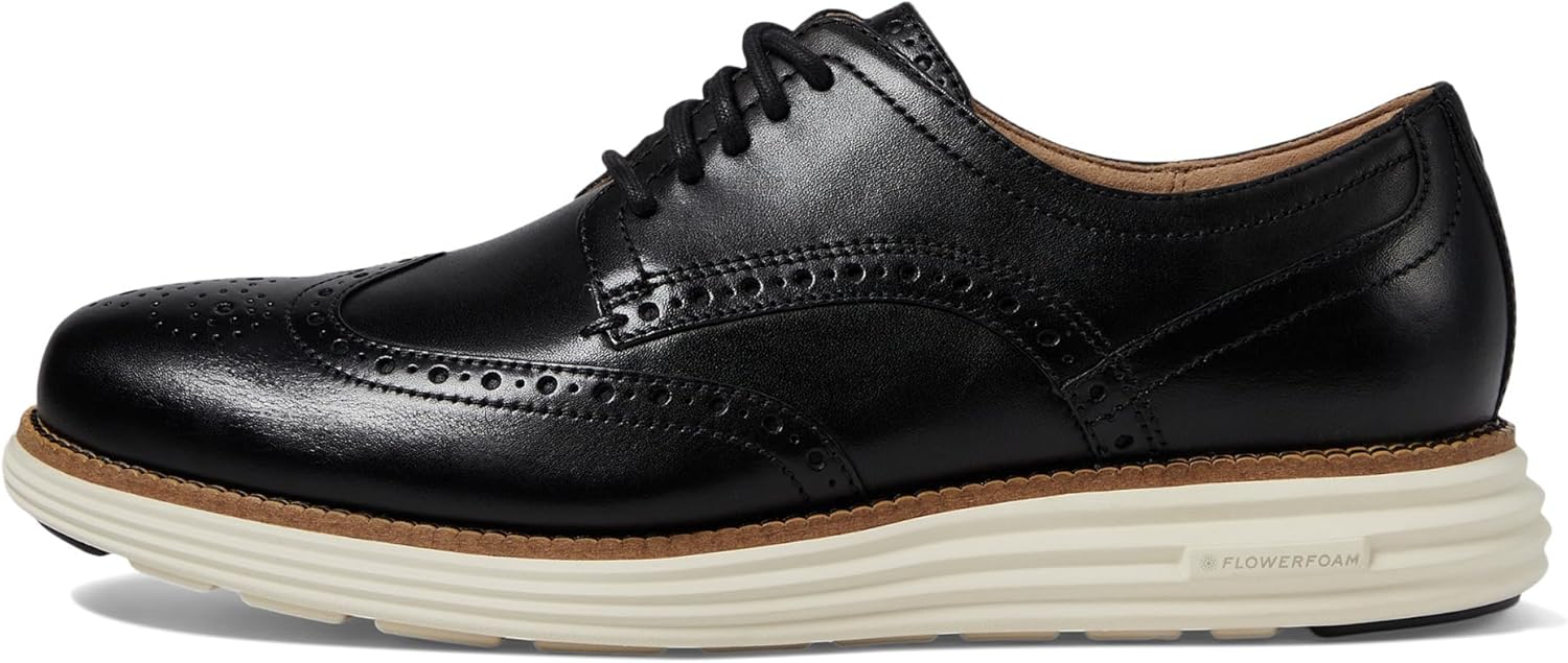 Мужские оксфорды Cole Haan OriginalGrand Remastered с крыльями, слоновая кость/черный — фото 4