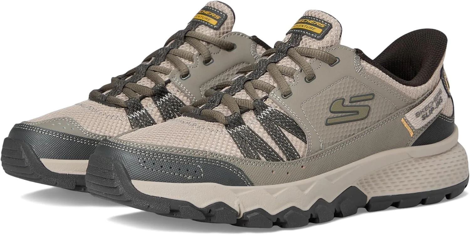 Мужские кроссовки Skechers Dynamite в магазине Escapar Hands Free Slip-in Trainers, коричневый — фото 2