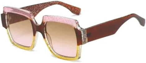 

Квадратные женские солнцезащитные очки в винтажном стиле, мужские солнцезащитные очки больших размеров, женские очки с защитой от УФ-излучения UV400 MTZJH, Pink