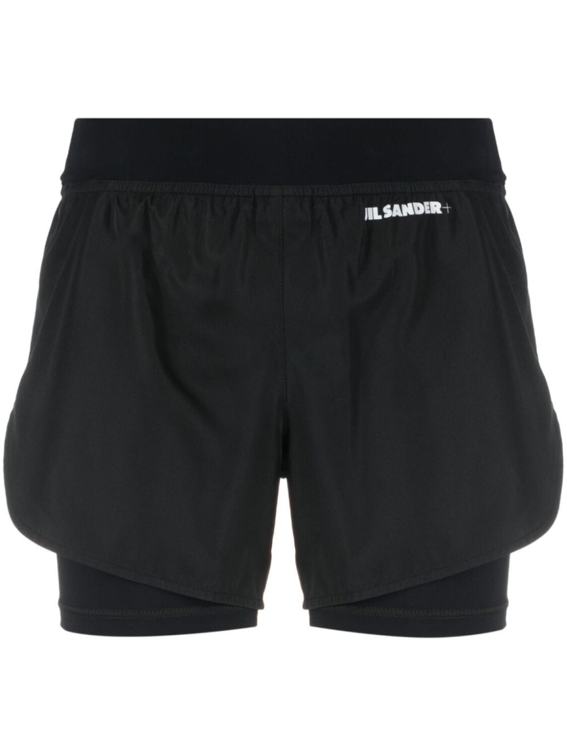

Jil Sander многослойные шорты с логотипом, черный