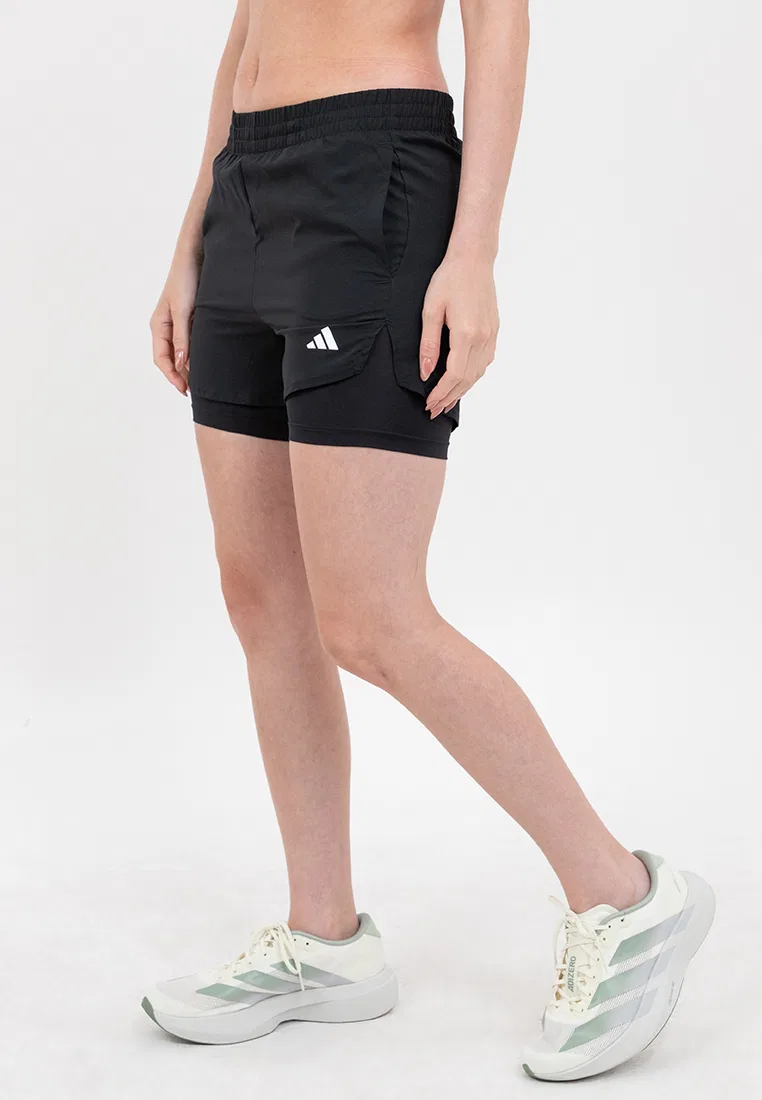Шорты для фитнеса 2-в-1, Workout Essentials Adidas, черный — фото 2