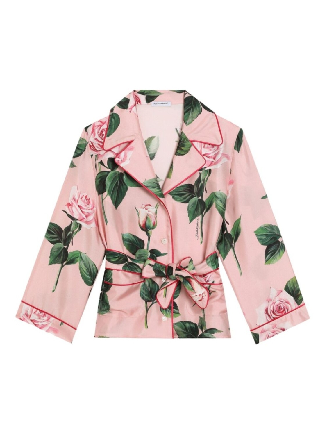 

Dolce & Gabbana Kids рубашка с цветочным принтом, розовый