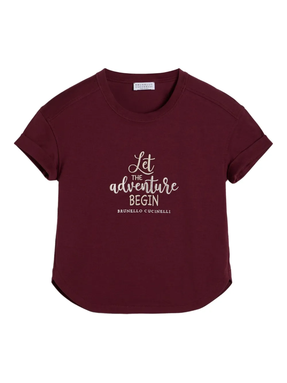 

Футболка с логотипом Brunello Cucinelli Kids, красный