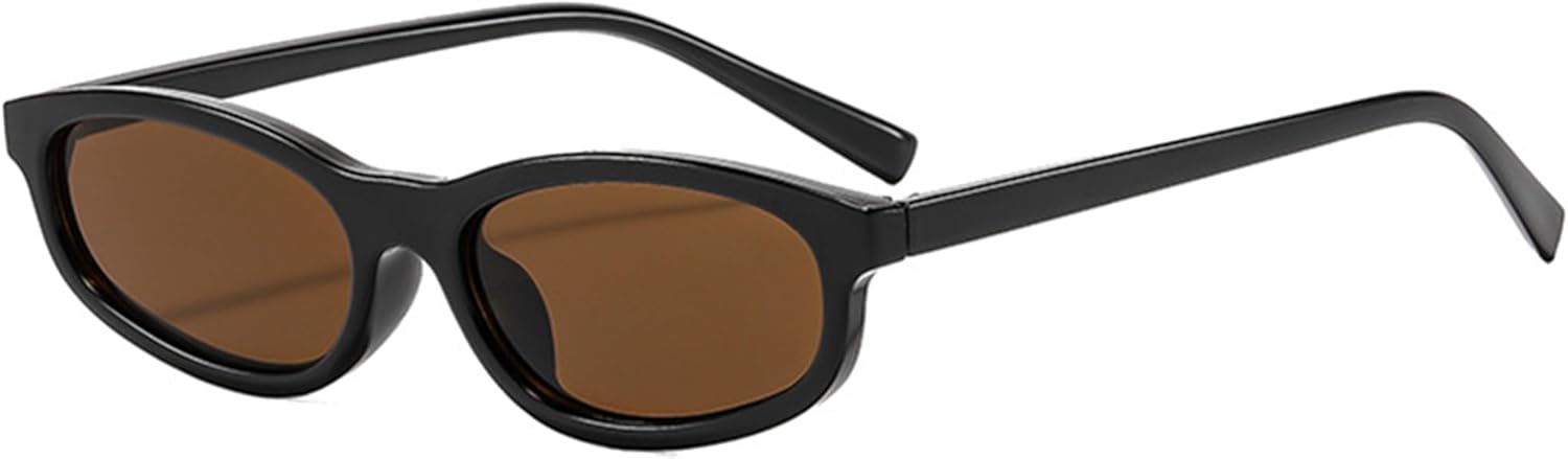 

Солнцезащитные очки Bullabulling в стиле ретро, ​​овальные и квадратные, для женщин, модные узкие солнцезащитные очки в стиле Y2k, дизайнерские солнцезащитные очки, Black Tea