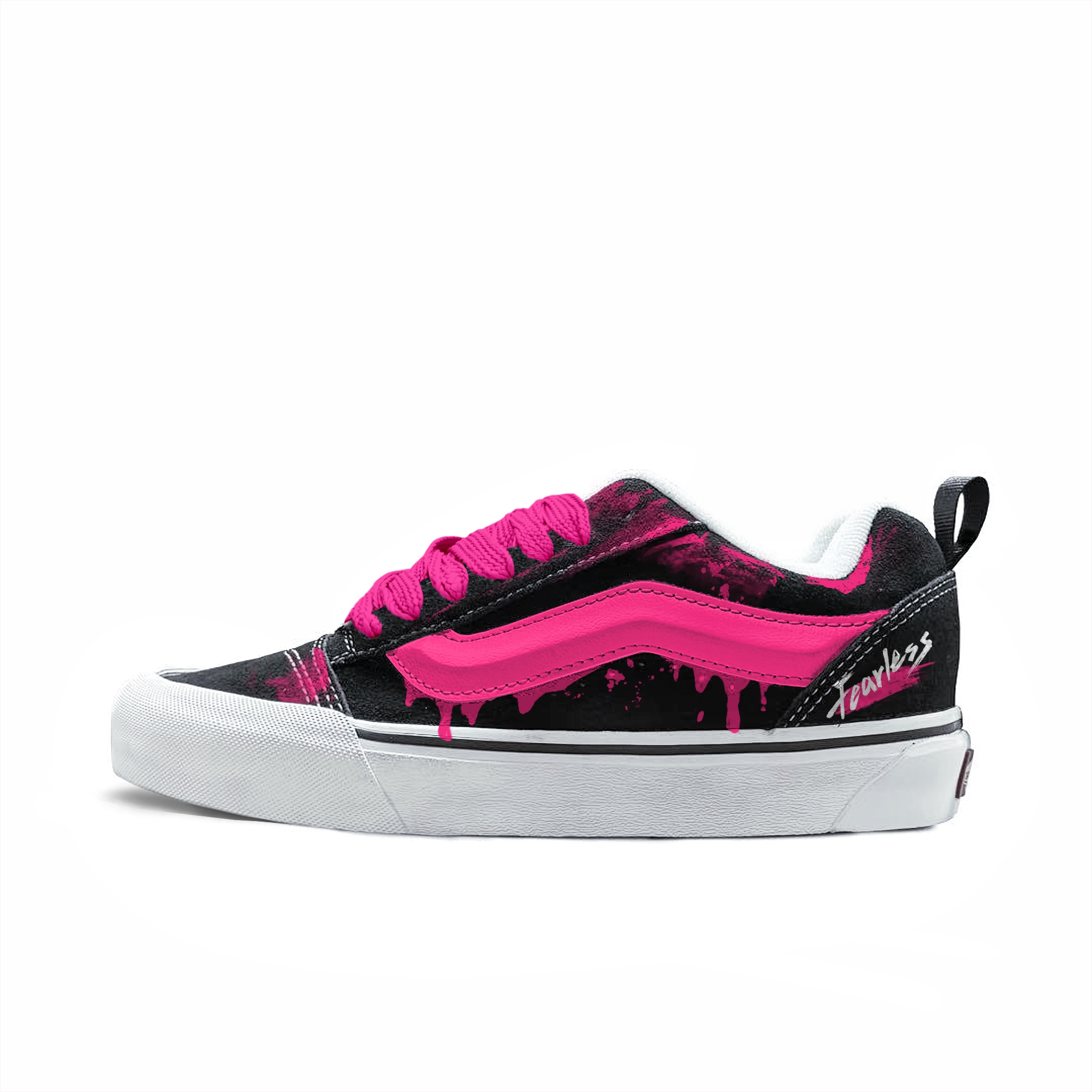 

Vans Knu Skool тканевые устойчивые к истиранию низкие скейтборд кроссовки Unisex Rose Red