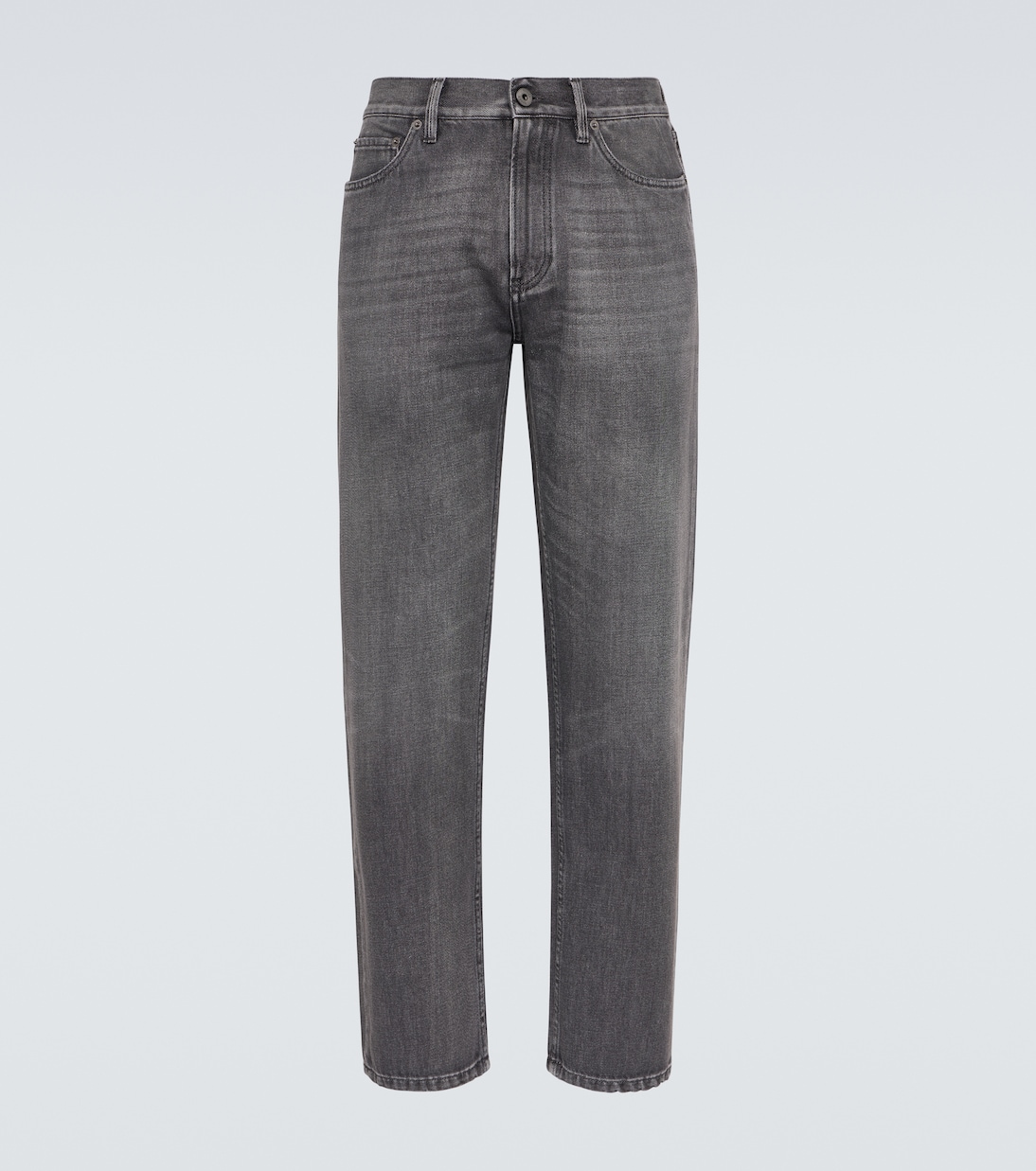 

Roccia выцветшие прямые джинсы Zegna, серый