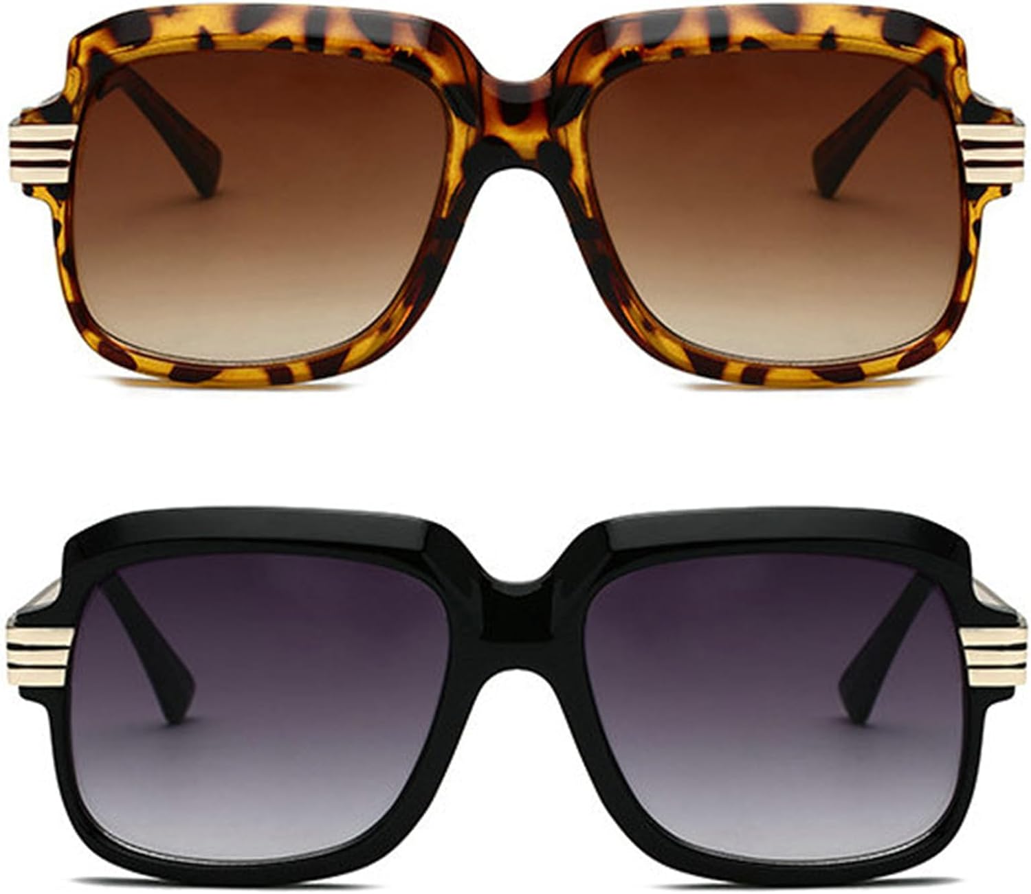 

Willochra Модные солнцезащитные очки класса люкс квадратной формы для женщин и мужчин, ретро-очки с двойной перемычкой, очки-пилот, модные солнцезащитные очки, Black+leopard