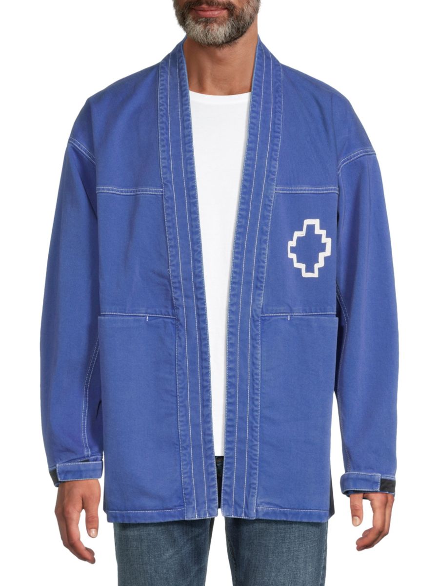 

Джинсовая куртка с открытым передом Marcelo Burlon, синий