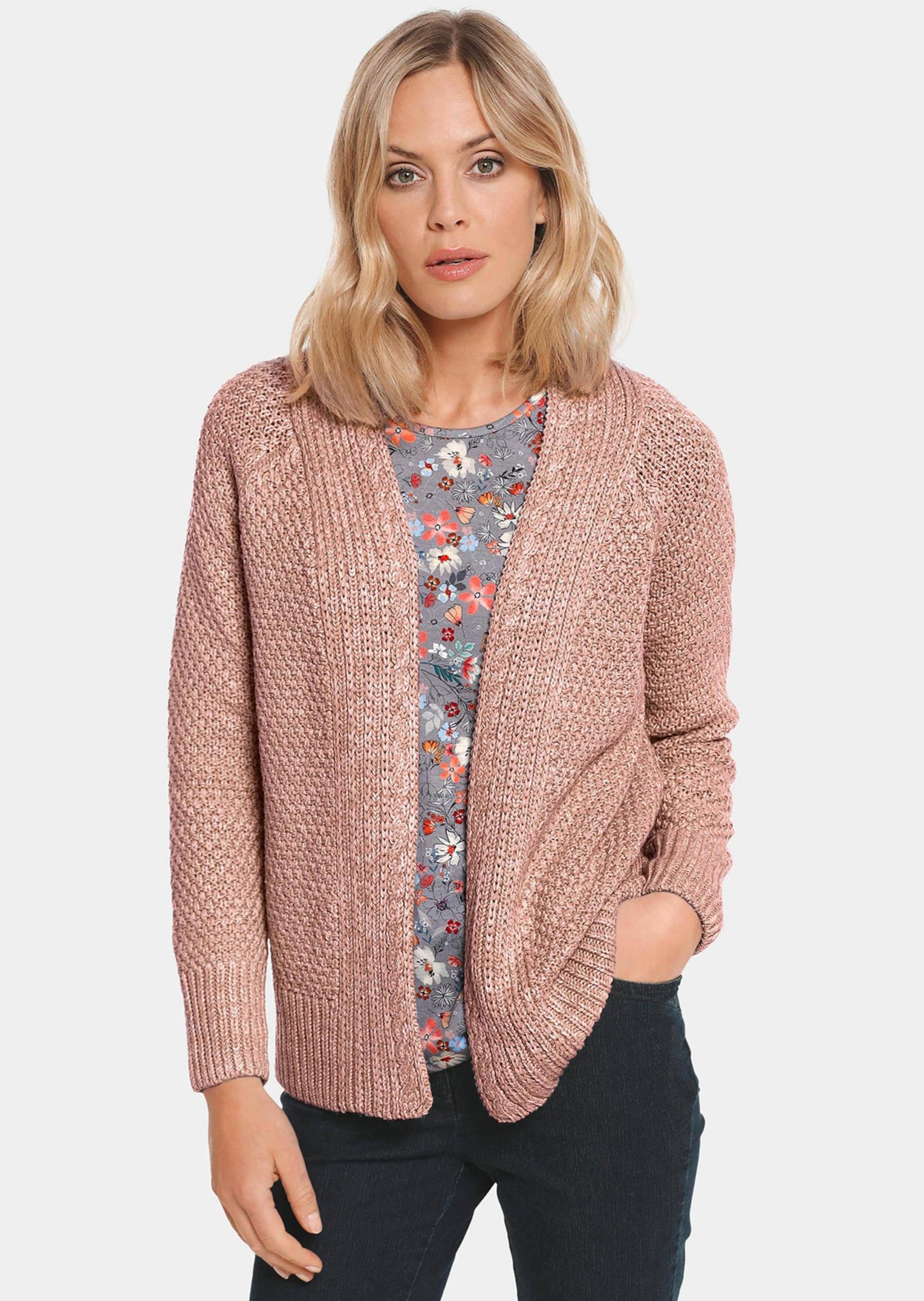 

Кардиган GOLDNER Strickjacke, цвет rosé/melange