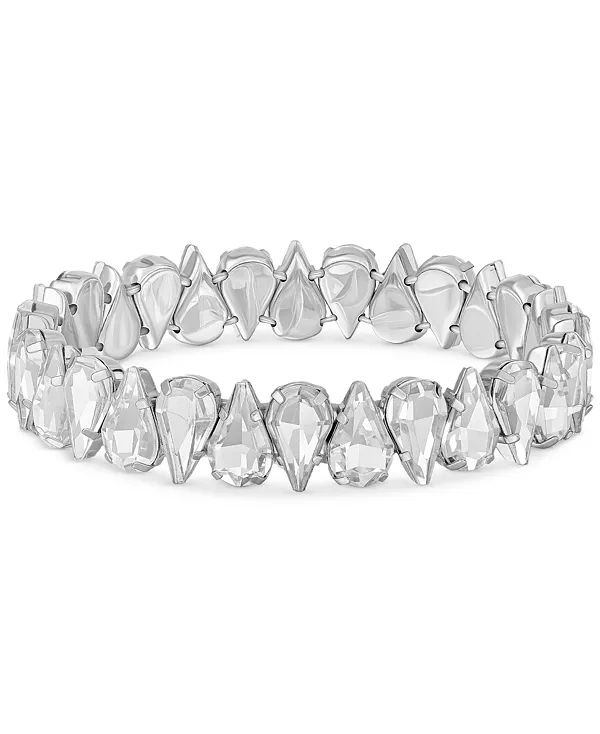 

Эластичный браслет с кристаллами и стразами Guess, silver