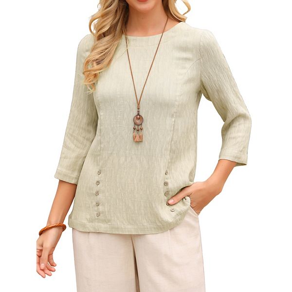 

Женская блуза с 3/4 рукавом Inspire Chic, Beige