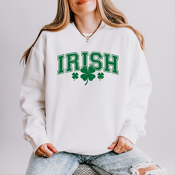

Легкий свитшот Irish varsity outline arched для женщин Simply Sage Market, White, Белый, Легкий свитшот Irish varsity outline arched для женщин Simply Sage Market, White