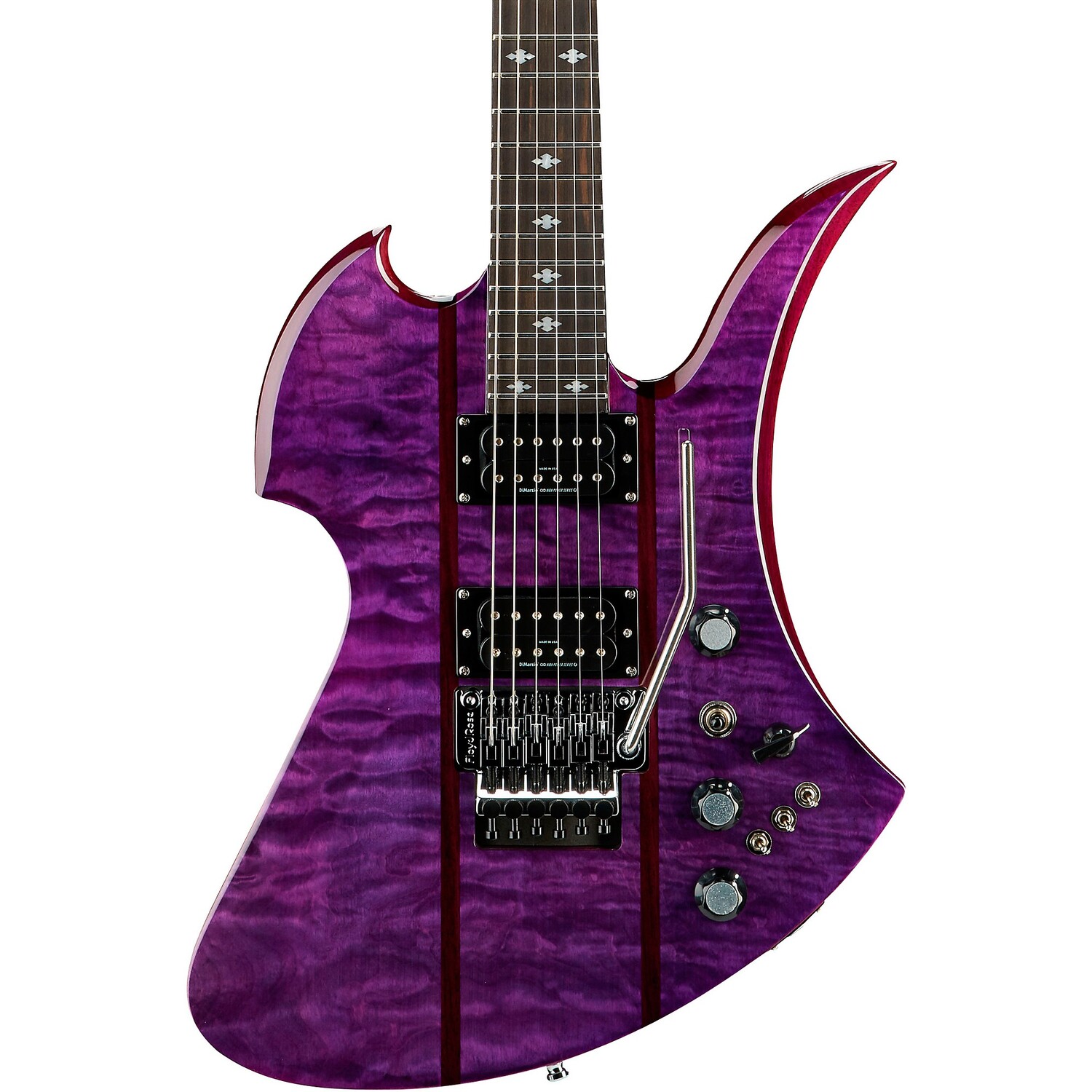 

B.C. Rich Mockingbird Legacy ST с электрогитарой Floyd Rose Purple
