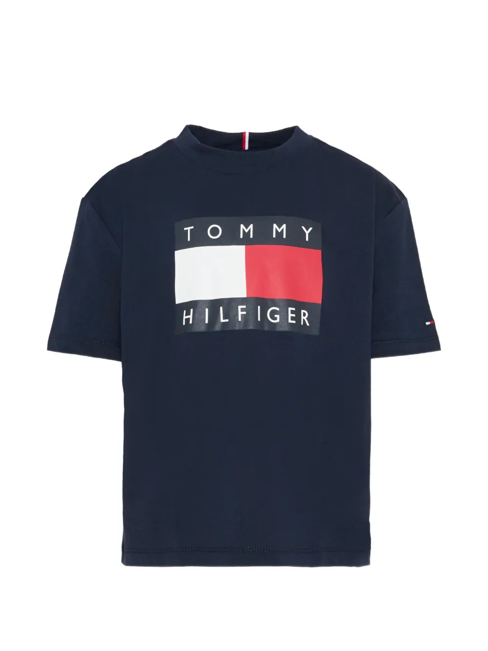 

Футболка с логотипом и значком-флагом Tommy Hilfiger Junior, синий
