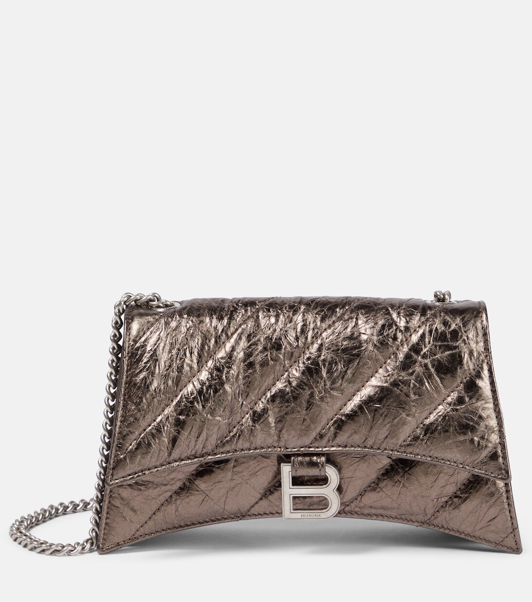 

Кожаная сумка через плечо Crush XS Balenciaga, металлик