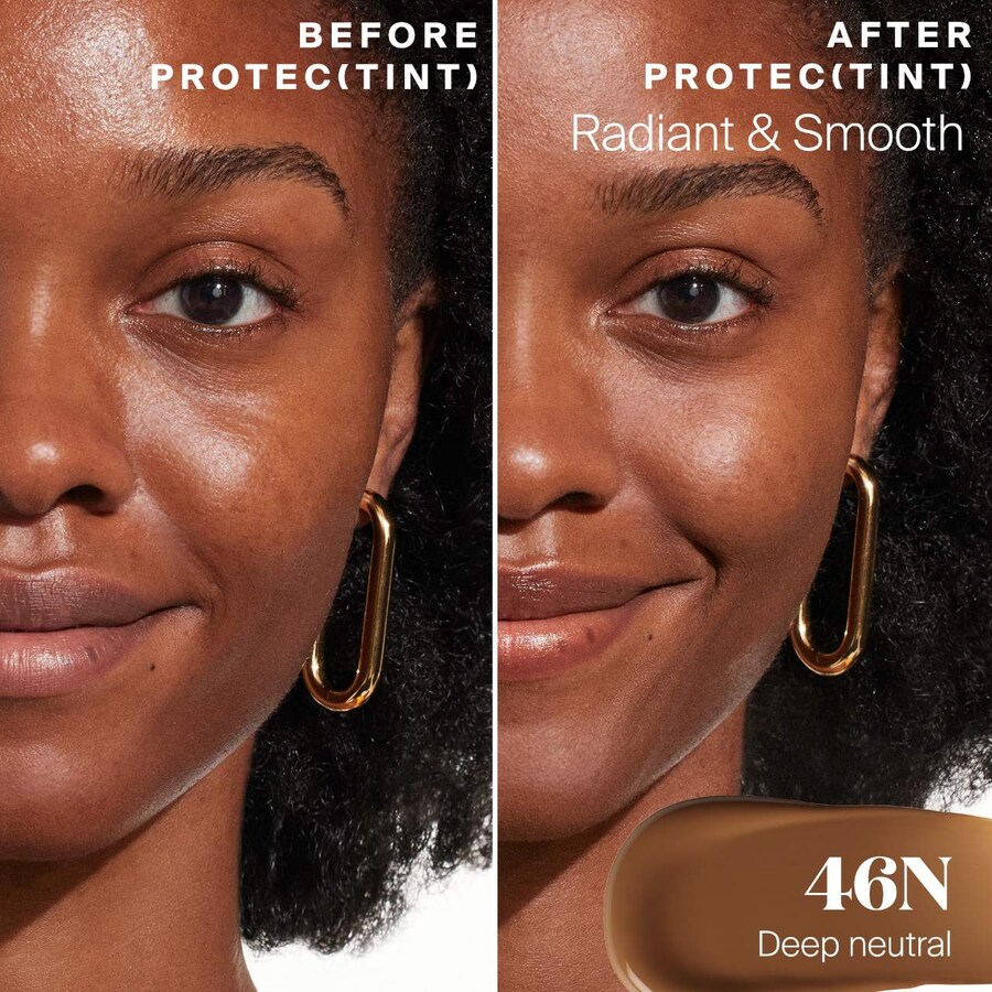 Крем для лица SPF50 SUPERGOOP! Protec(tint) Daily Tint Солнцезащитный тонирующий для кожи с эктоином, /, 46N — фото 4