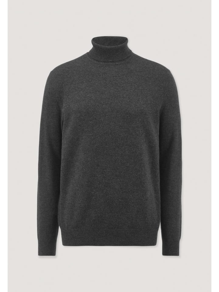 

Вязаный свитер-водолазка антрацитового цвета Hessnatur