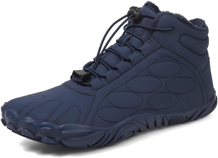 

Мужские зимние ботинки с мехом, водонепроницаемые, теплые, на щиколотку, застежка без шнурков, для улицы, удобные для ходьбы Soft Time Toy, синий