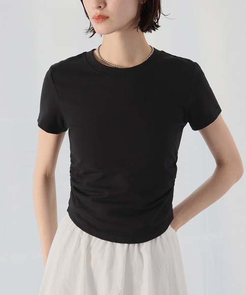 

Футболка с боковыми сборками Ampirula, черный