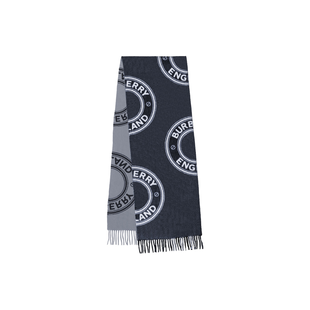 

Burberry Шерстяной вязаный шарф унисекс сине-серый, Blue Gray