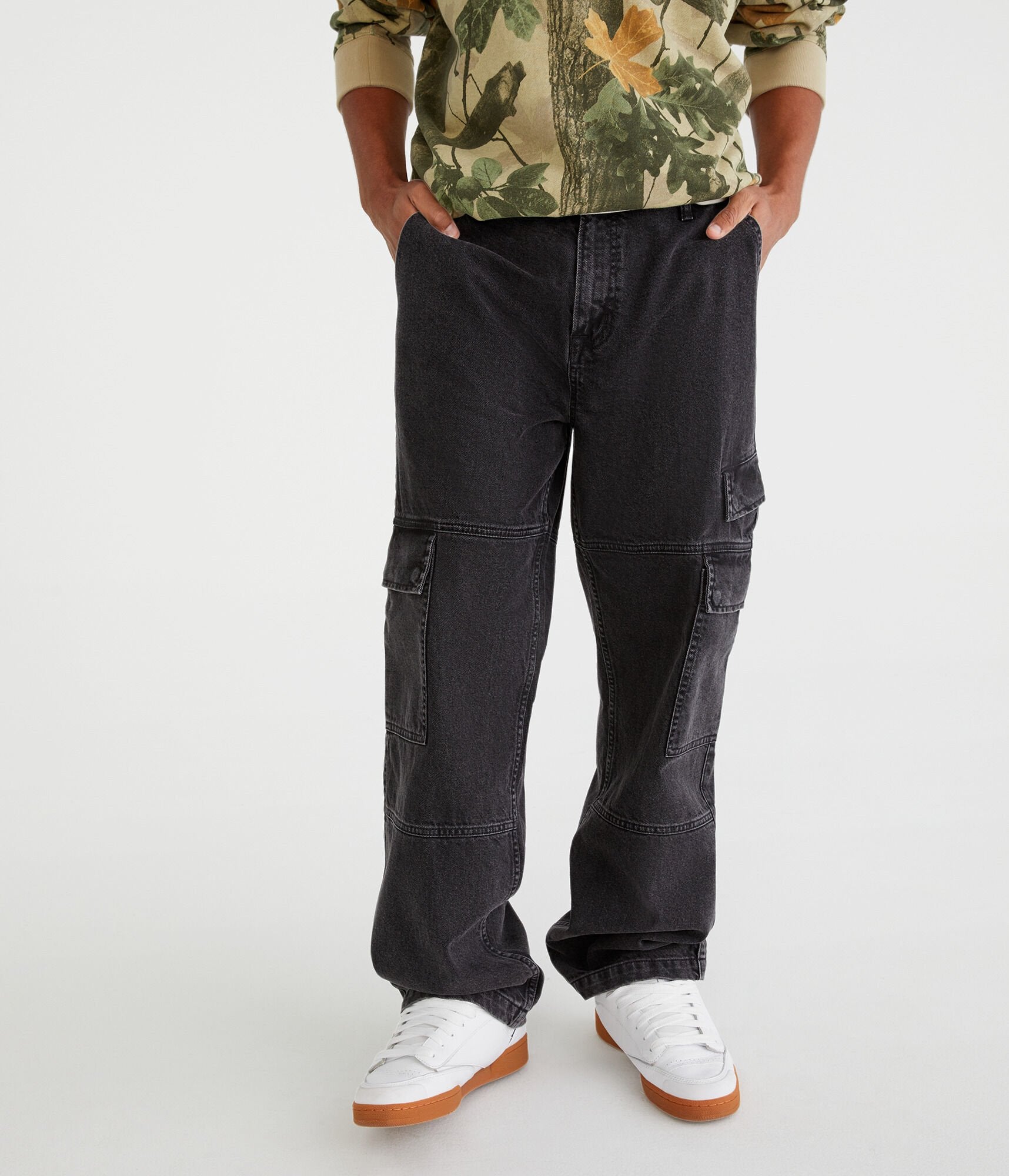 

Свободные джинсы-карго Aeropostale, цвет grey wash