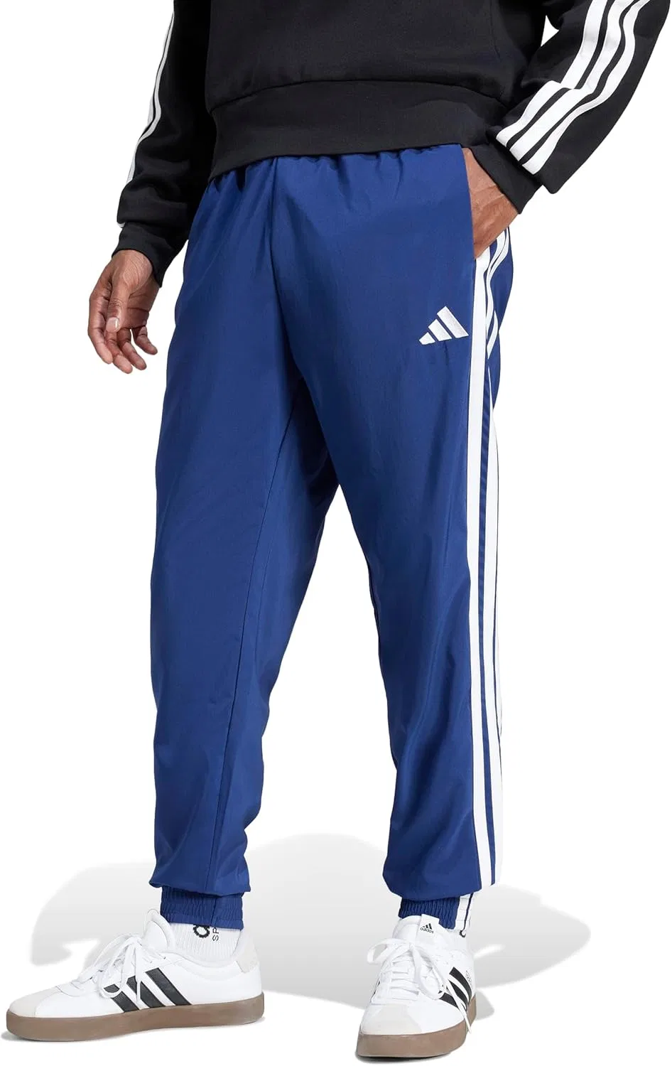 Мужские тканые брюки Adidas Essential с тремя полосками — фото 3