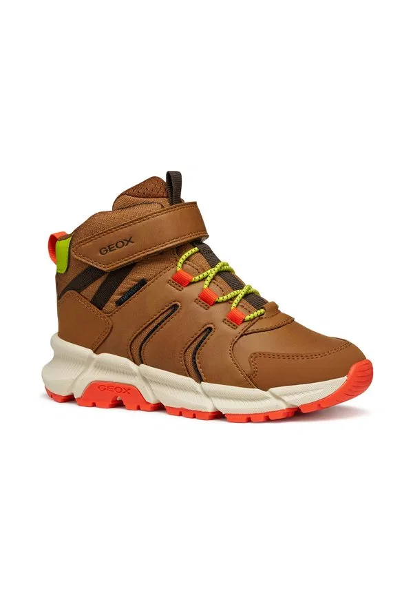 Ботинки flexyper на шнуровке до щиколотки Geox, Brown/Orange — фото 2