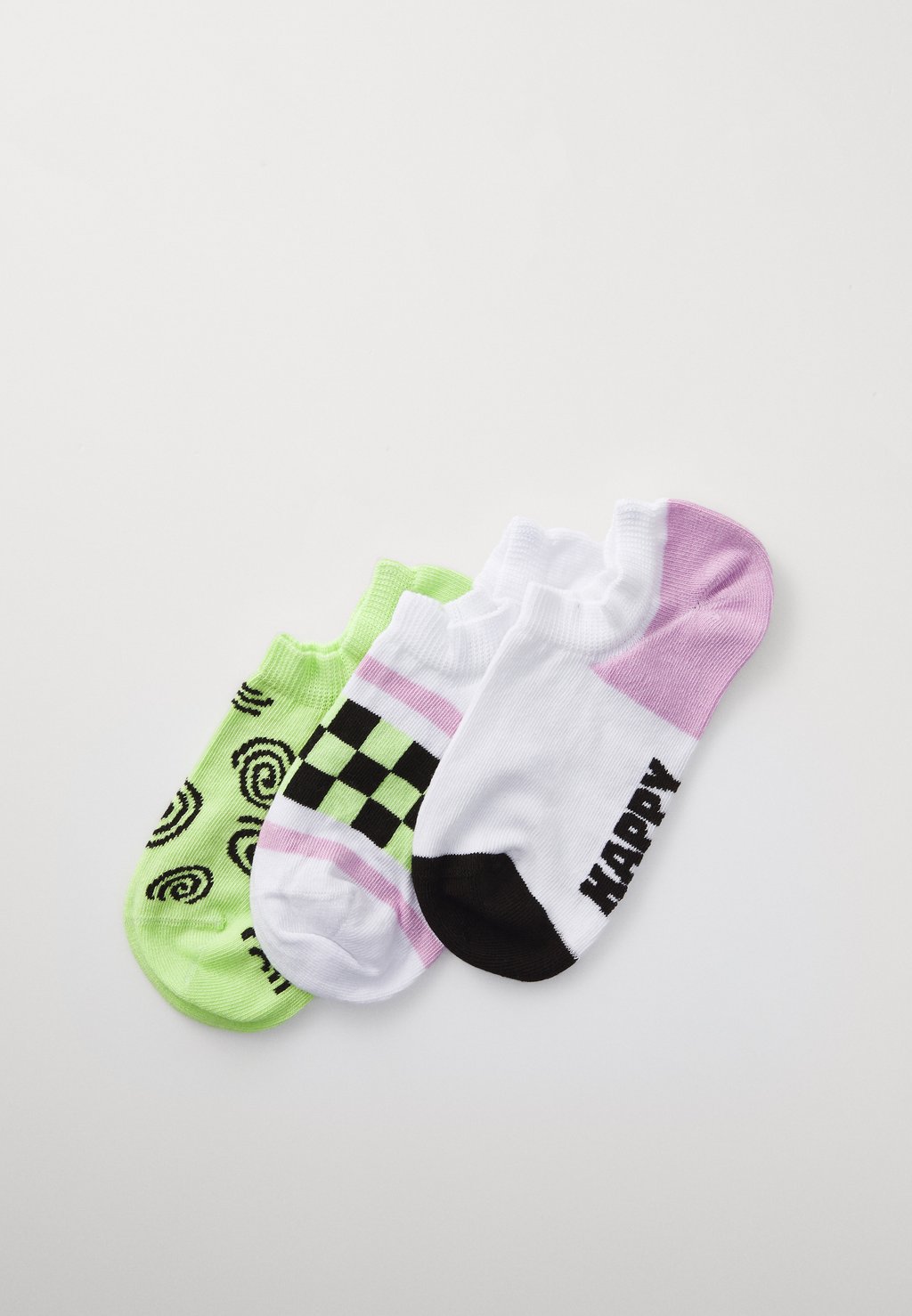 

Носки CHECKED STRIPE NO SHOW SOCKS UNISEX 3 PACK Happy Socks, мультиколор