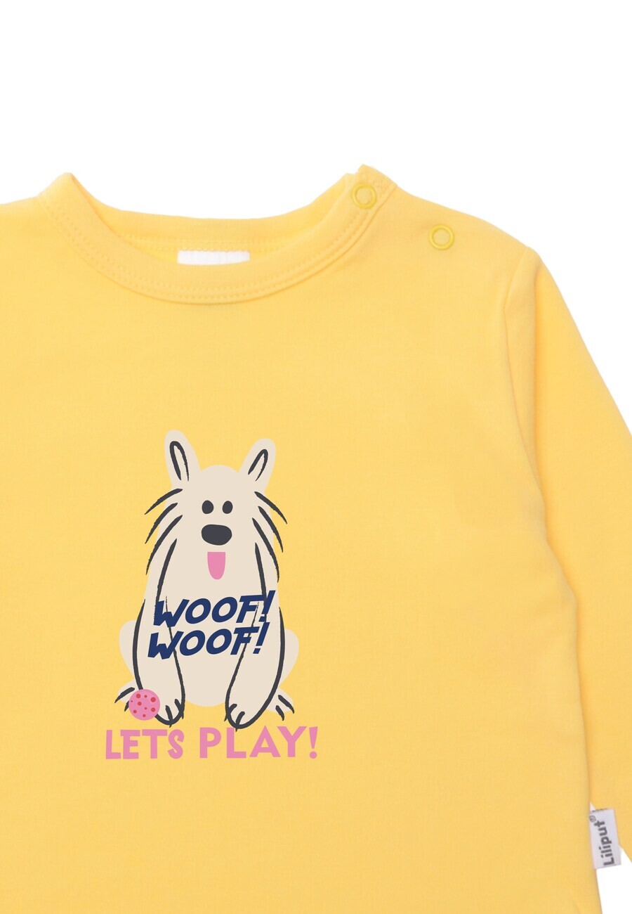Лонгслив LILIPUT Shirt Woof, цвет yellow/white — фото 4
