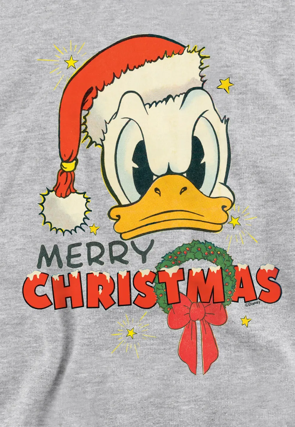 Детская толстовка Donald Duck Merry Christmas, Disney, серый — фото 2
