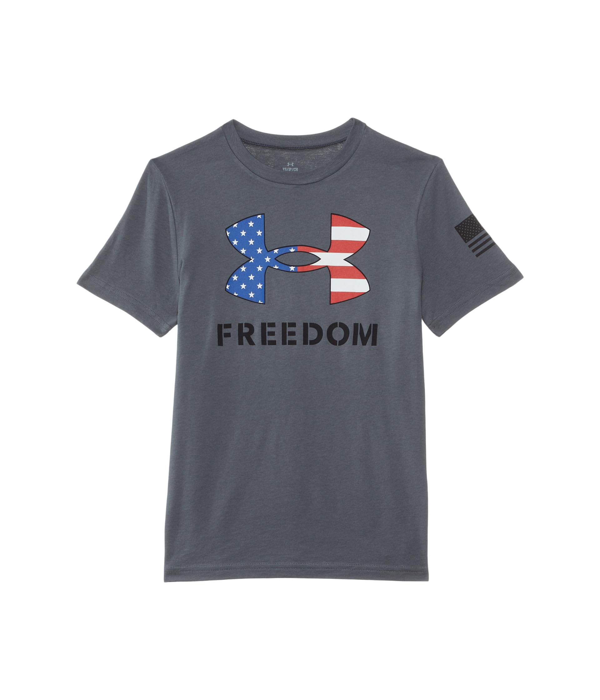

Футболка Under Armour Kids Freedom Logo T Shirt, цвет Castlerock/Black
