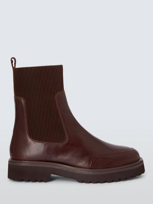 Кожаные ботинки челси Purcie John Lewis, Brown