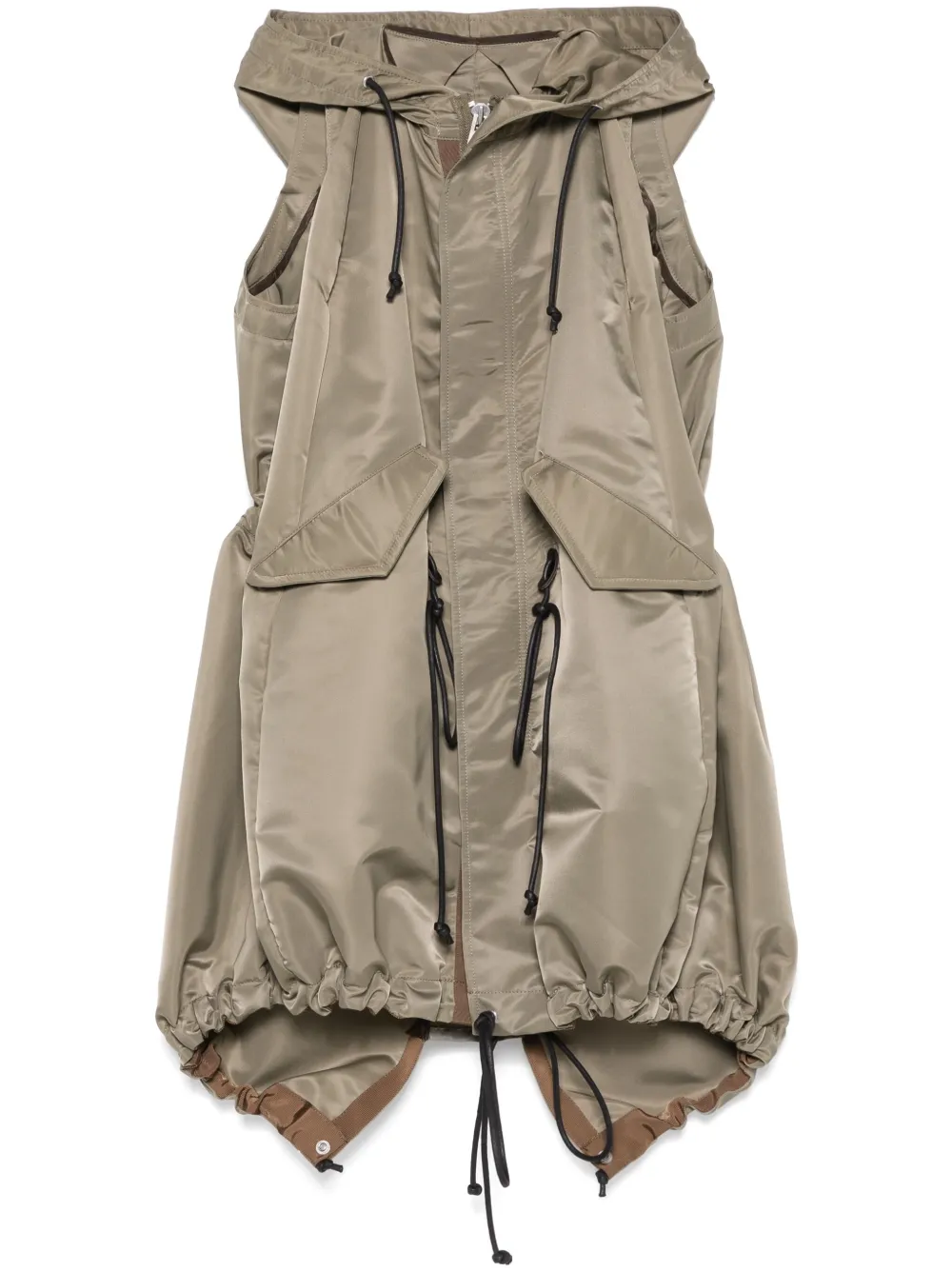 

Жилет с капюшоном SACAI, зеленый