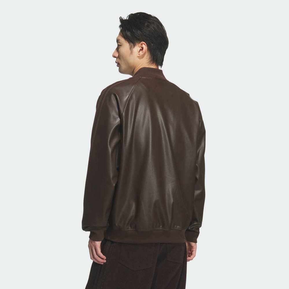 Кожаная куртка SST Adidas, brown — фото 4