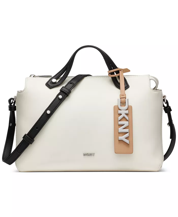 

Сумка-сатчел Louisa с маленьким логотипом и шармом DKNY, белый