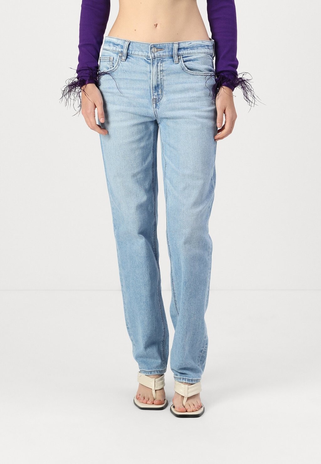 

Джинсы прямого кроя American Eagle, синий деним