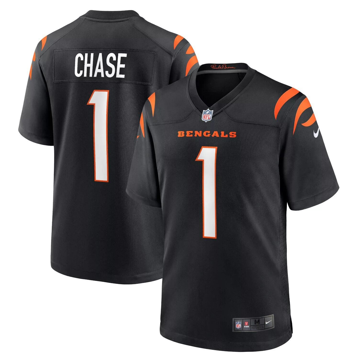 Мужская футболка Ja'Marr Chase Black Cincinnati Bengals драфта НФЛ 2021 года, выбранная в первом раунде игры Nike