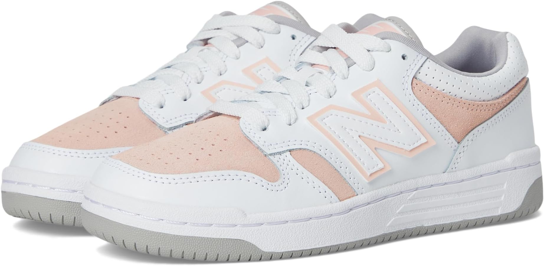 

Кроссовки New Balance Kids 480, цвет White/Pink Haze