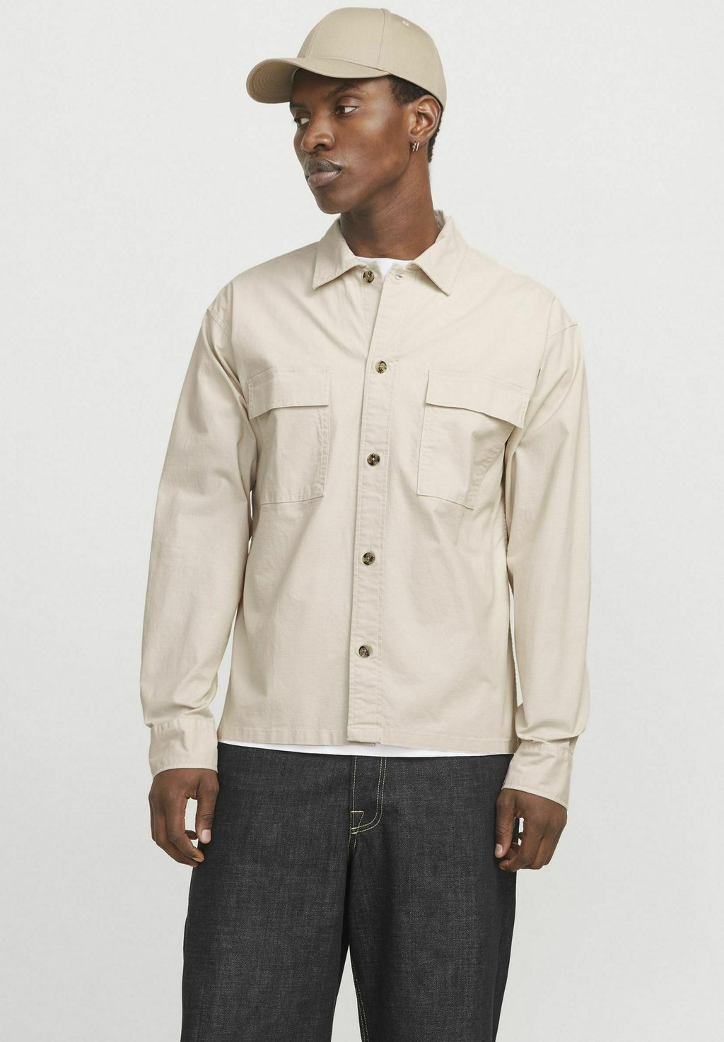 

Летняя куртка OVERSHIRT Jack & Jones, кремовый