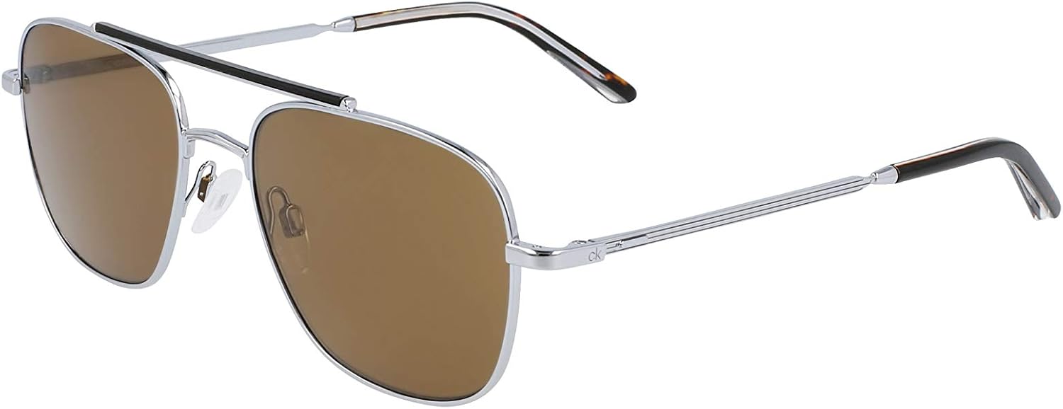 

Мужские солнцезащитные очки-пилоты Calvin Klein Ck21104s, Light Gunmetal/Dark Tortoise