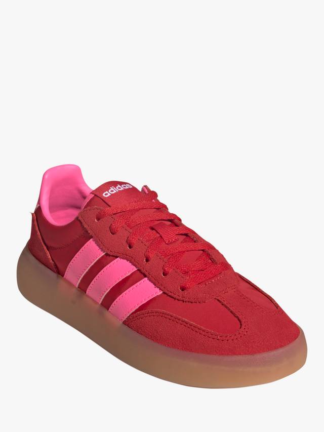 Детские теннисные кроссовки Barreda Decode из замши adidas, Red/Pink — фото 2