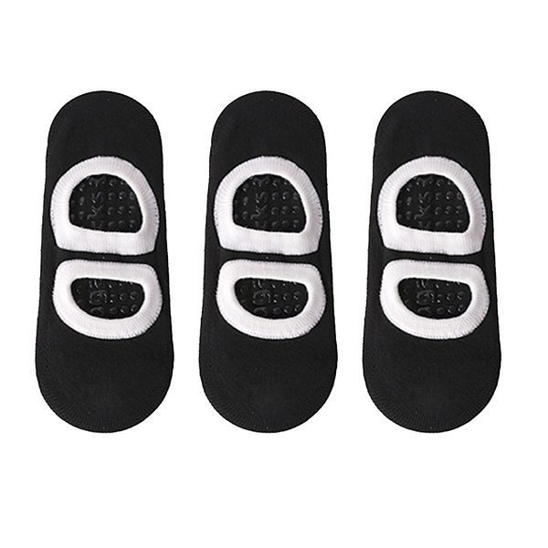 

3 пары антискользящих носков для балета с эластичной лентой для йоги, пилатеса и барре Anna-Kaci, Black