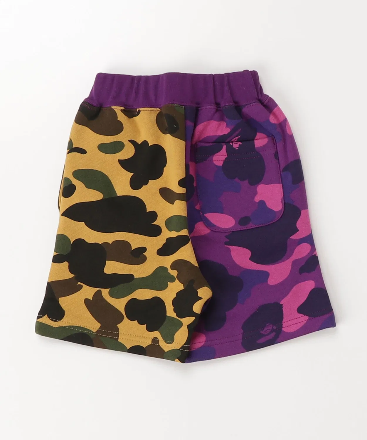Спортивные шорты с камуфляжем BAPE SPLIT CAMO SHARK, фиолетовый — фото 4