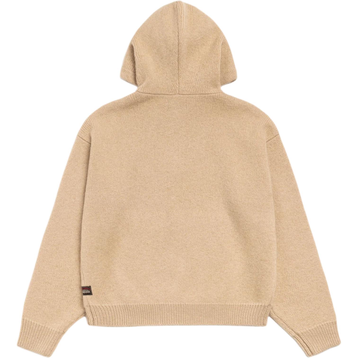 Куртка с четвертью молнии и капюшоном худи унисекс Stussy, светло-коричневый — фото 3