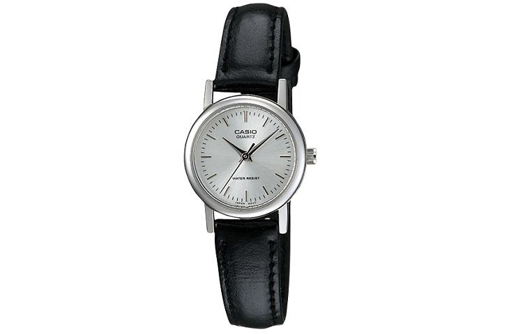 

Женские классические серебряные часы LTP-1095E-7A CASIO, серебряный черный