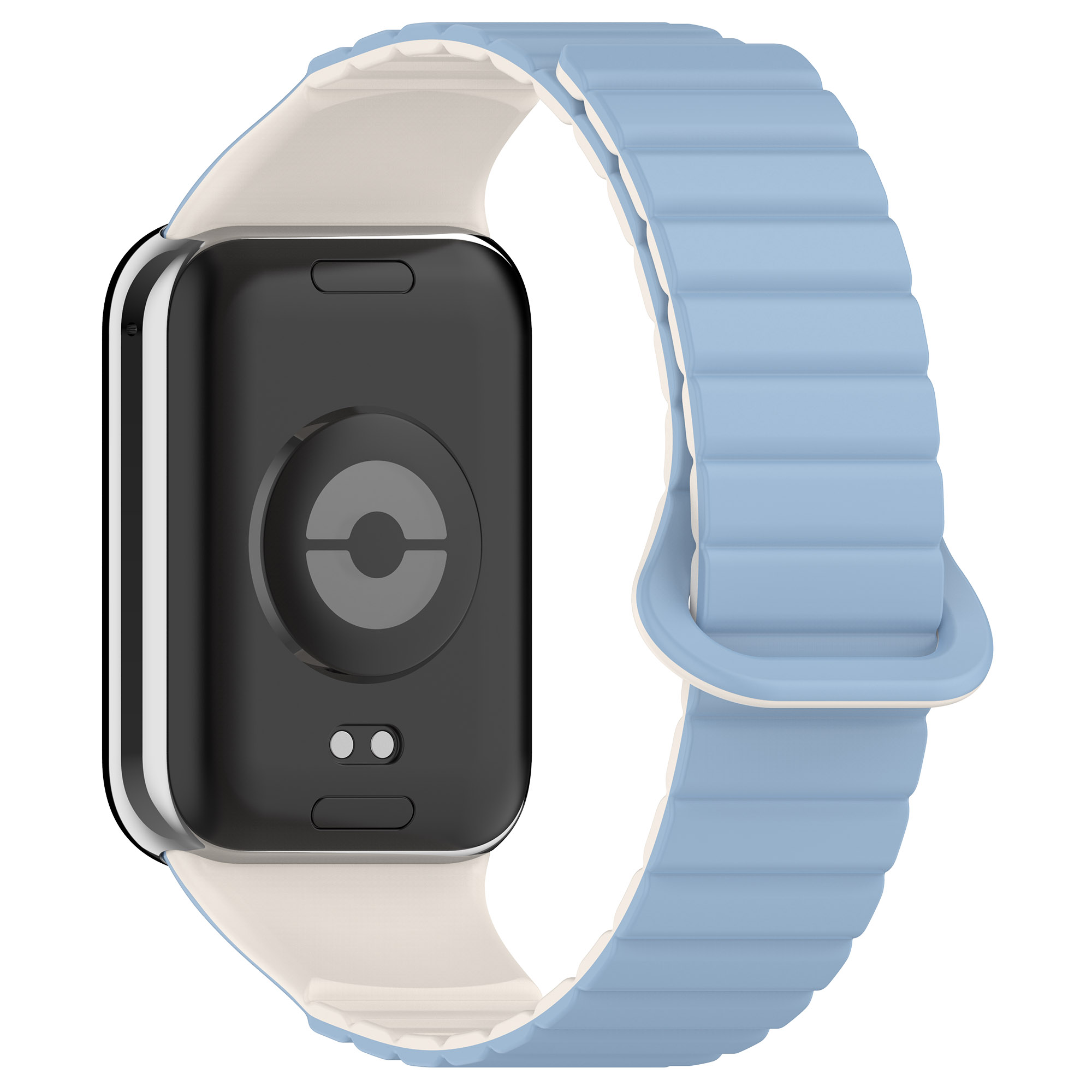 

IBOANN Часы Watch Band Xiaomi Compatibility 230mm Silicone Material, Mist Blue Starlight [Magnetic Upgrade Two-color Silicone]