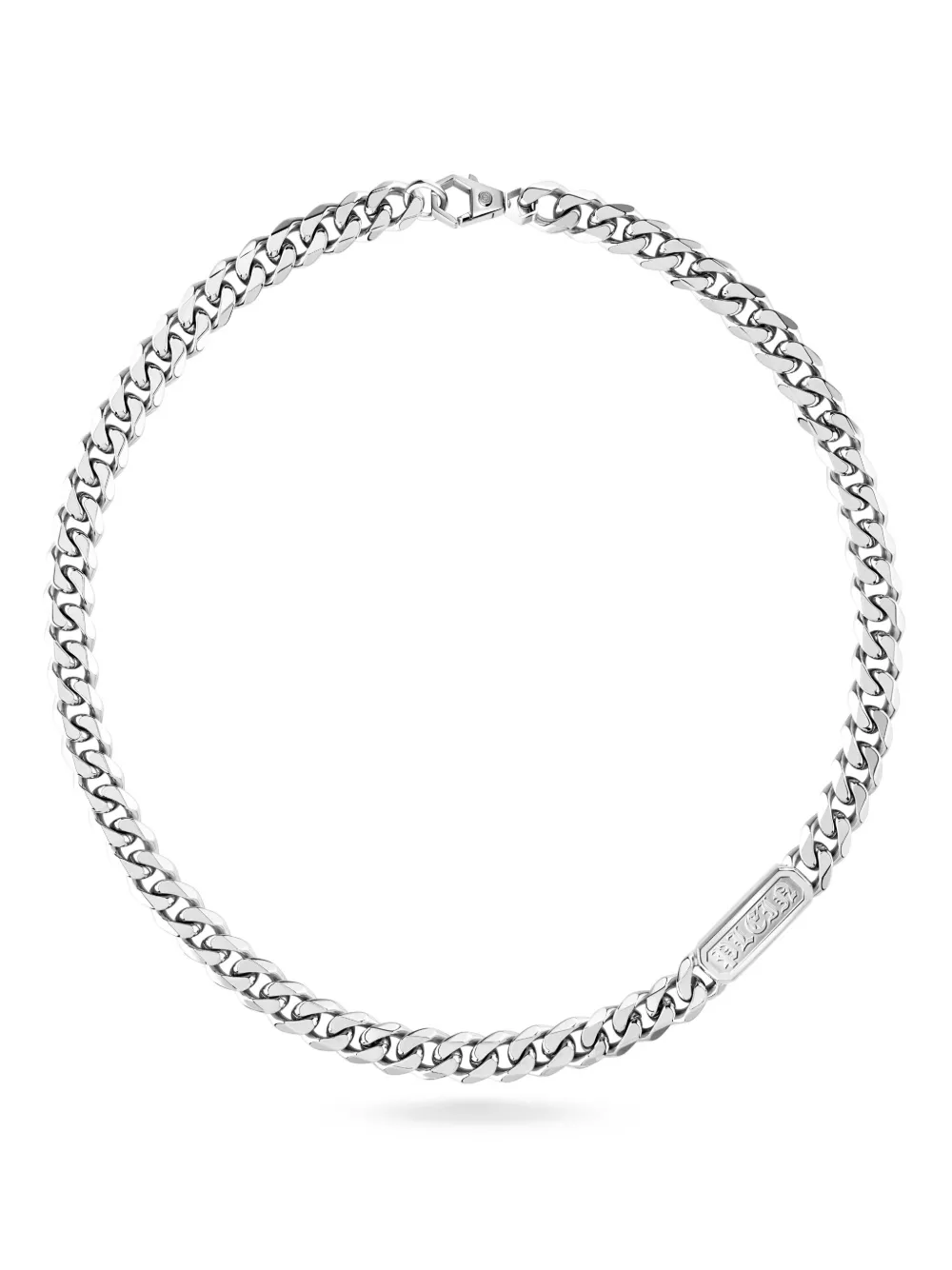 

Колье Gothic Tag Philipp Plein, серебяный